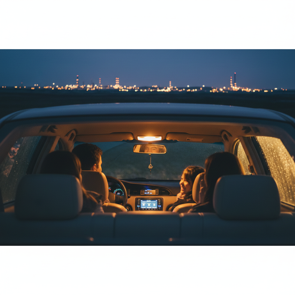 帰路の幸せな車内